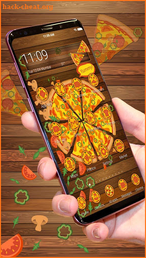 Delicious Pizza Gravity Theme screenshot
