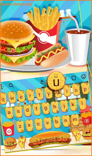 Delicious Squishy Burger Keyboard Theme screenshot