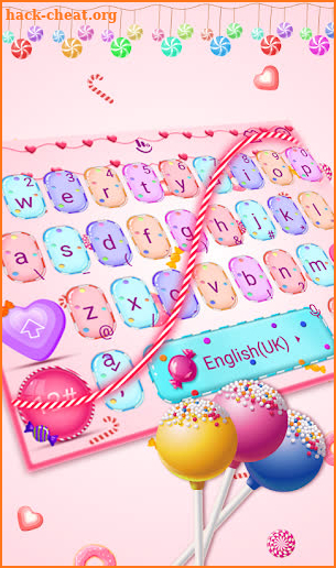 Delicious Sweet Candy Keyboard Theme screenshot
