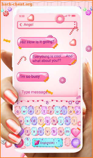 Delicious Sweet Candy Keyboard Theme screenshot