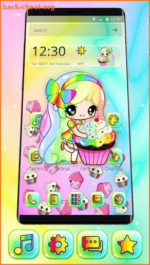 Delightful Sweet Cupcake Girl Gravity Theme screenshot