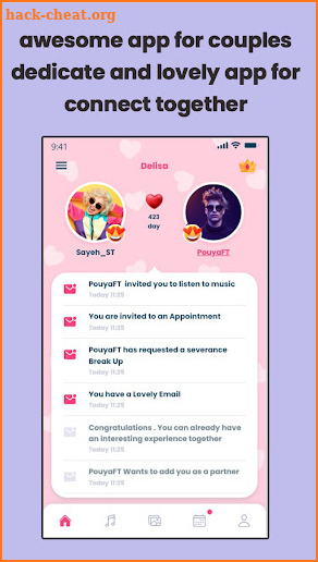 Delisa app for Couples screenshot