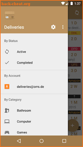 Deliveries Package Tracker screenshot