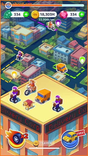 Delivery Corp: idle merge game screenshot
