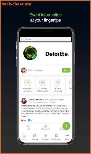 Deloitte Meetings and Events screenshot