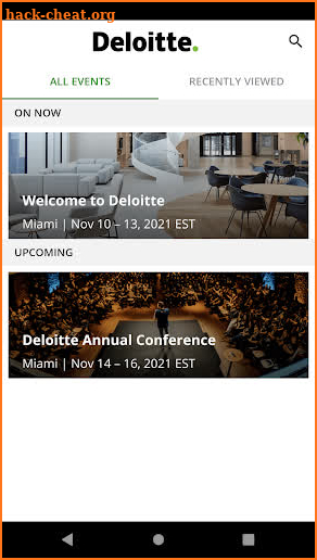 Deloitte Meetings & Events screenshot
