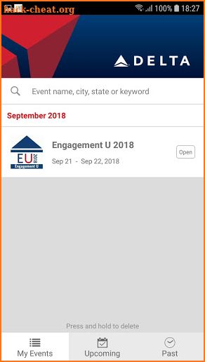 Delta Events screenshot