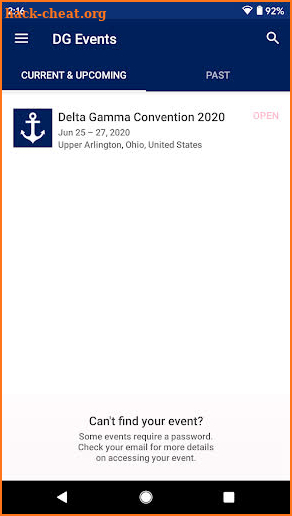 Delta Gamma Fraternity Events screenshot