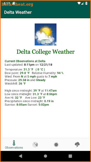 Delta Weather screenshot