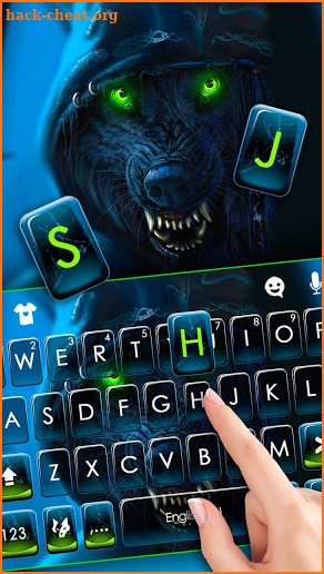 Demon Hood Wolf Glare Keyboard Theme screenshot