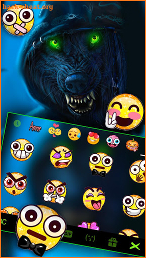 Demon Hood Wolf Glare Keyboard Theme screenshot