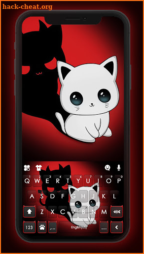 Demon Kitten Keyboard Background screenshot