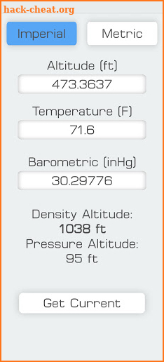 Density Altitude Calculator screenshot