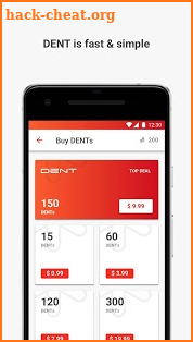 DENT - Send mobile data top-up screenshot