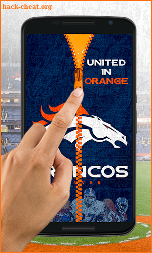 Denver Broncos Zipper Lock Screen screenshot