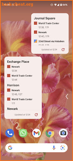 Departures Widget for PATH screenshot