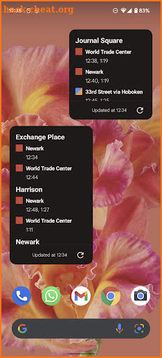 Departures Widget for PATH screenshot