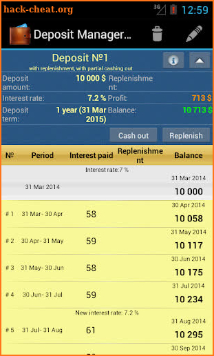 Deposit Manager Pro screenshot