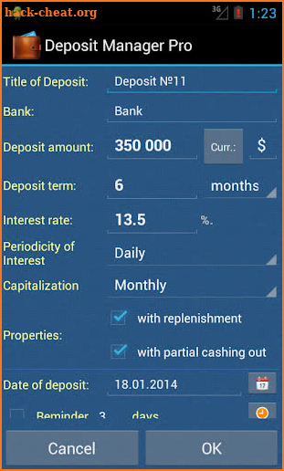 Deposit Manager Pro screenshot