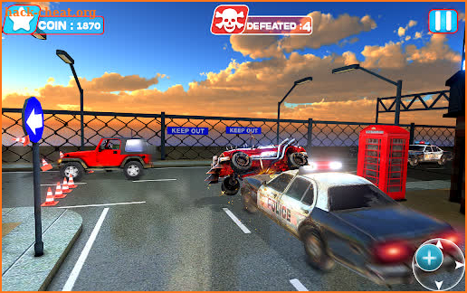 Derby Police Car Arena Stunt: Gangster Fight Game screenshot