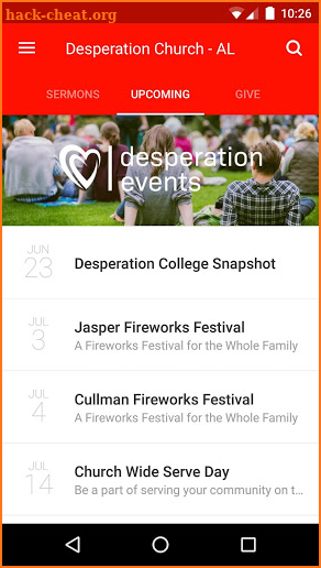 Desperation Church App screenshot