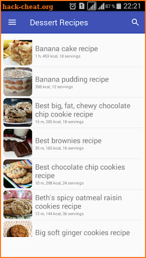Dessert recipes with photo offline screenshot