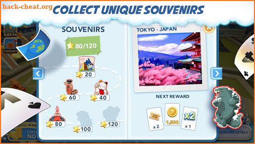 Destination Solitaire - TriPeaks Card Puzzle Game screenshot