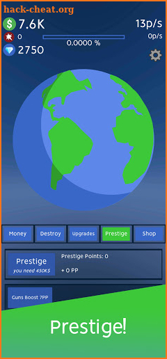 Destroy Earth IDLE screenshot