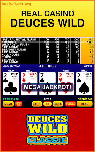 Deuces Wild Classic - Casino Vegas Video Poker screenshot