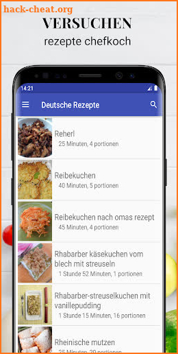 Deutsche rezepte app kostenlos offline kuchen screenshot