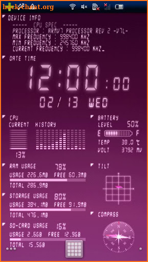 Device Info Ex Live Wallpaper screenshot