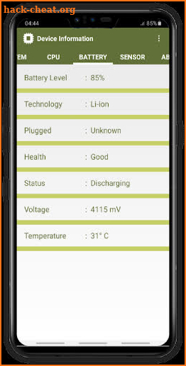 Device Information Software & Hardware screenshot