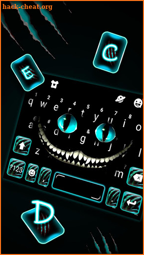 Devil Cat Smile Keyboard Theme screenshot