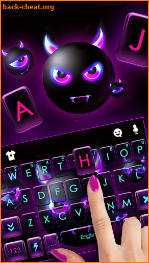 Devil Emoji Keyboard Background screenshot
