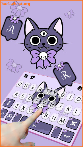 Devil Kitty Keyboard Background screenshot