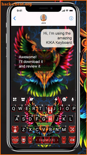 Devil Owl Keyboard Theme screenshot