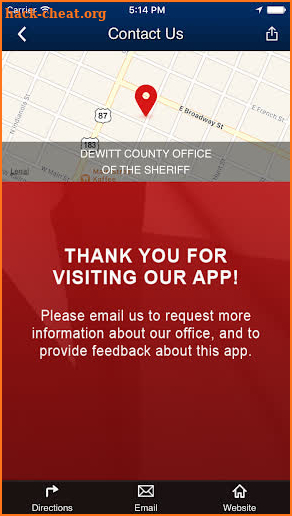 DeWitt County Sheriff's Office Texas screenshot