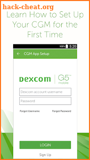 Dexcom G5 Mobile Simulator screenshot