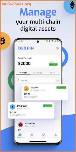 Dexfin Wallet screenshot