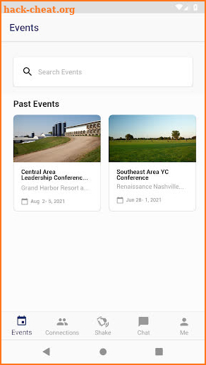 DFA Meeting and Events screenshot