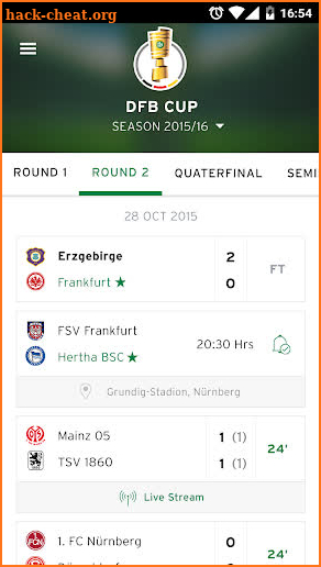 DFB-Cup screenshot