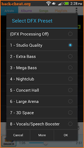 DFX Music Player Enhancer Pro screenshot