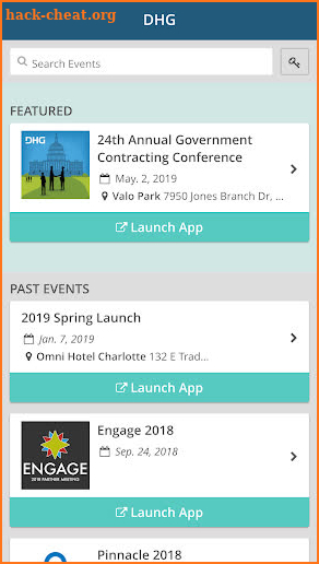 DHG Events screenshot