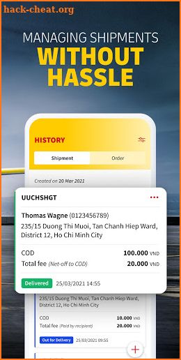DHL eCommerce screenshot