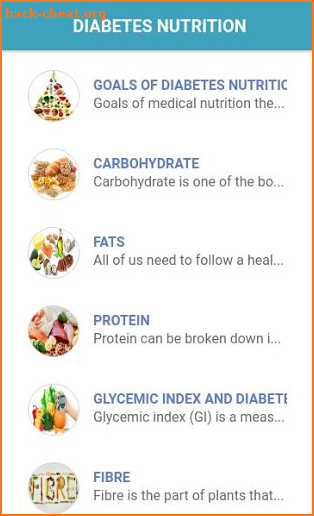 Diabetes Nutrition screenshot