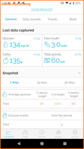 DIABNEXT Make your diabetes management easy screenshot