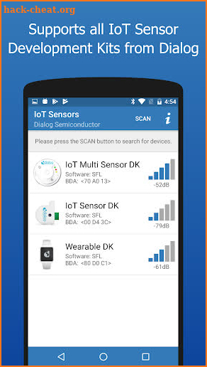 Dialog IoT Sensors screenshot