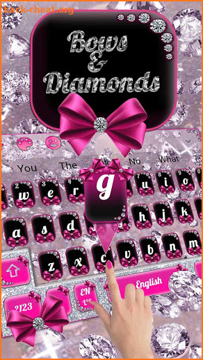 Diamond Bowknot Glitter Keyboard Theme screenshot