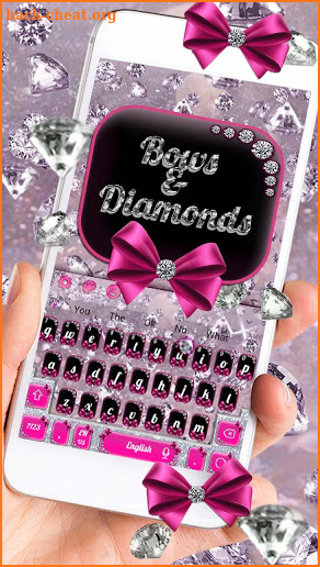 Diamond Bowknot Glitter Keyboard Theme screenshot