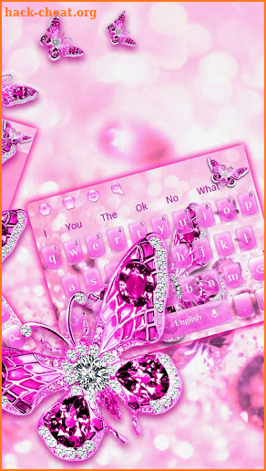 Diamond Butterfly Flower Keyboard screenshot